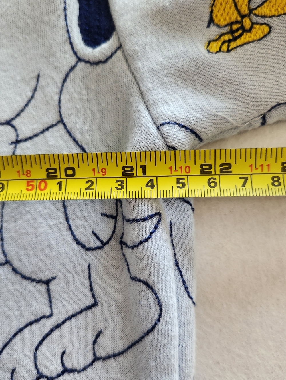 Peanuts Light Blue Snoopy & Woodstock Full-Zip Hoodie Size Medium - Picture 8 of 9